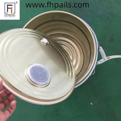 Fagioli di caffè in acciaio inossidabile, secchio metallico vuoto, 20L con valvola d'aria