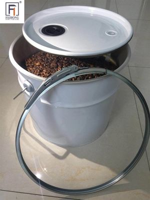 Fagioli di caffè in acciaio inossidabile, secchio metallico vuoto, 20L con valvola d'aria