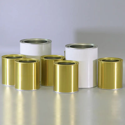 1L 4L mini vuoto rotondo metallo di pittura lattine con coperchio semplice