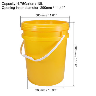 Botti di vernice in plastica in lattice PE 18L con maniglia in plastica con coperchio