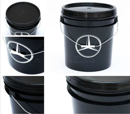 Contenitori di secchi di plastica nera da 18 litri per il lavaggio delle automobili personalizzati