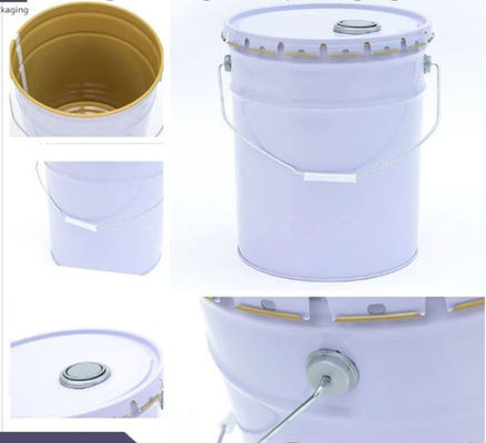 Acciaio 5 galloni di vernice metallo secchio resistente alla ruggine con copertura sputated Lug