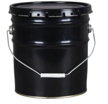 Bottile di metallo nero da 10 litri con coperchio a testa aperta Bottile di vernice a testa aperta con coperchio a crimping