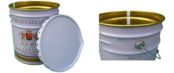 Prodotti chimici rivestiti di oro con rivestimento fenolico, secchio metallico con coperchio