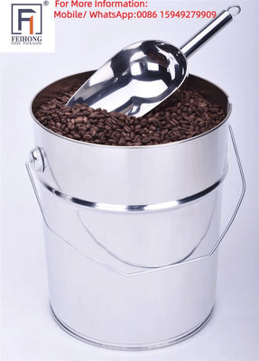 Botti di chicchi di caffè in acciaio inossidabile con valvola d'aria per sigillare il coperchio e la pressa di fondo